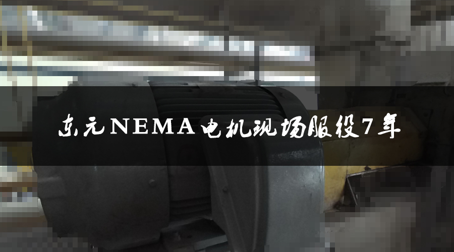 東元NEMA電機(jī)服役7年，運(yùn)行狀態(tài)良好，現(xiàn)場(chǎng)檢測(cè)運(yùn)行狀態(tài)