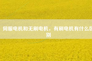 伺服電機和無刷電機，有刷電機有什么區(qū)別