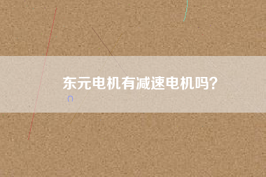 東元電機(jī)有減速電機(jī)嗎？